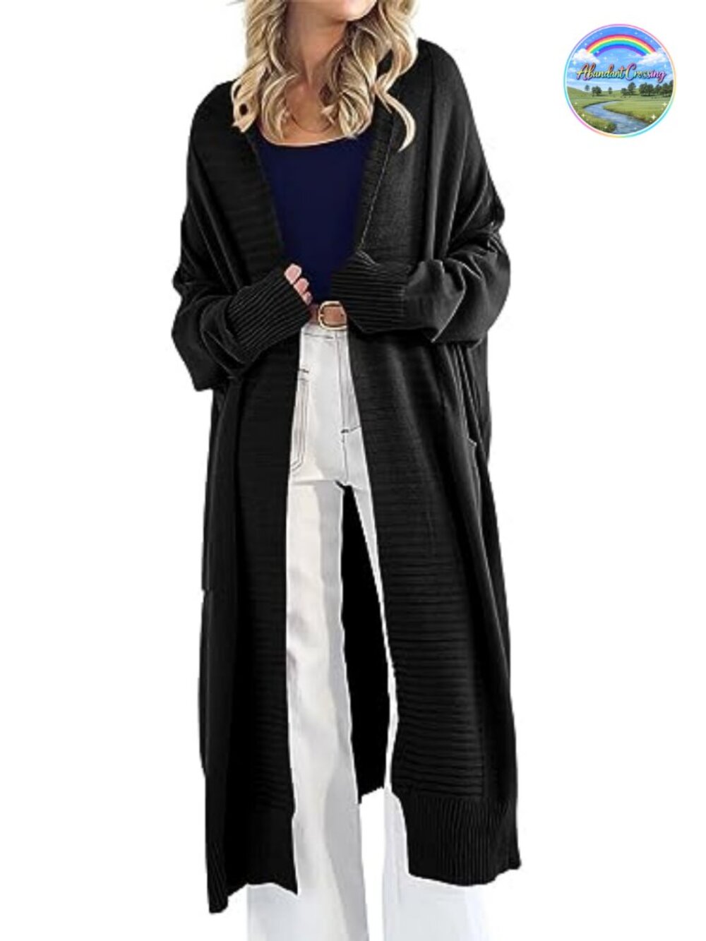 Oversized Chunky Knit Long Cardigan Sweater Coat with Pockets